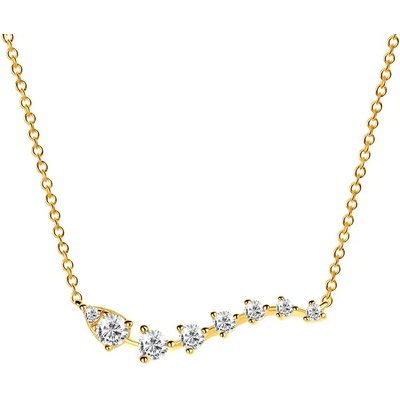 SAVICKI Колие savicki: позлатено сребро. кубичен цирконий