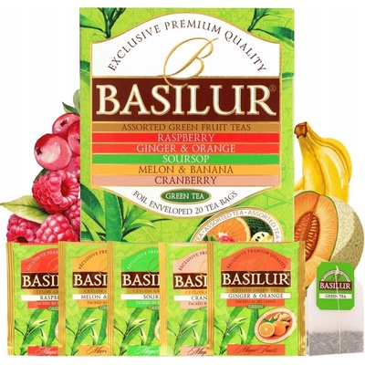 Basilur zelený čaj ochucený porcovaný 30 g