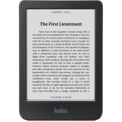 Kobo Clara BW e-Book Reader, E Ink Carta 1300 touch screen 6 inch, 1448 x 1072 pixels, 16 GB, 1000 MHz/512 MB, 1 x USB C, Greutate 0.172 kg, Wireless, Comfort Light, 12 fonts 50 font styles 15 file fo (N365-KU-BK-K-EP)
