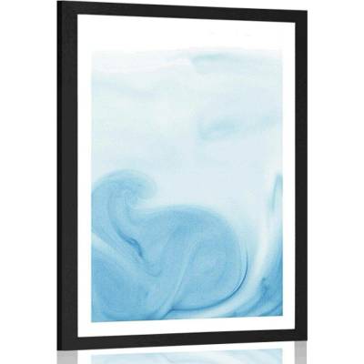 Plakát s paspartou nádherná modrá abstrakce - 40x60 no frame