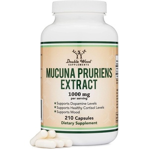 Double Wood Supplements Mucuna pruriens extract/ Екстракт от мукуна, 210 капсули Double Wood (24MZB DW)