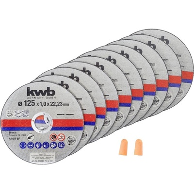 Kwb 712022 sada rezných kotúčov 125 mm 10 ks
