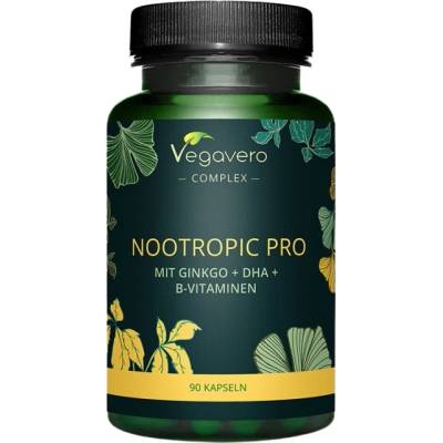Vegavero Nootropic Pro | with Ginkgo Biloba, DHA & B-Complex [90 капсули]
