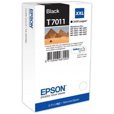 Epson T7011 XXL оригинална черна касета с мастило за 3400 страници (C13T70114010)