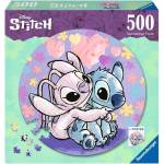 Ravensburger Пъзел Ravensburger от 500 части - Лило и Стич, кръгъл (RAVE17581)