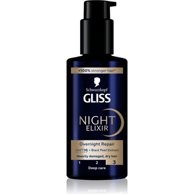 Schwarzkopf Gliss Night Elixir еликсир без отмиване за увредена коса 100ml
