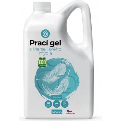 Nanolab Prací gél z Marseillského mydla pre citlivú pokožku Bez vône 2 l 40 PD