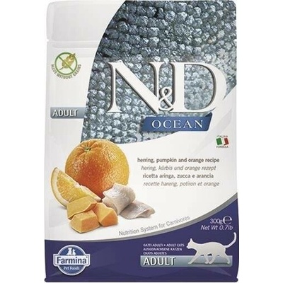 N&D Ocean sleď a pomeranč Adult 0,3 kg