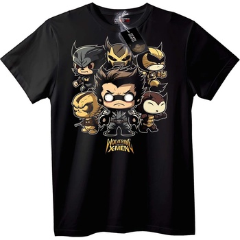 NOONEBRAND Тениска Wolverine и X-Men Chibi - M, White