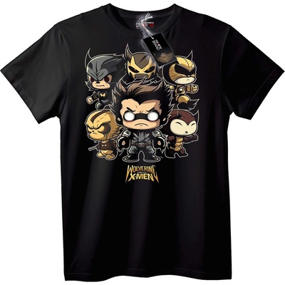 NOONEBRAND Тениска Wolverine и X-Men Chibi - M, White