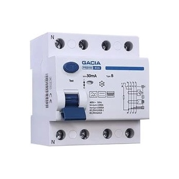 FVE Gacia proudový chránič PR8HM 4P, 40A, 30mA, typ B, na DIN lištu
