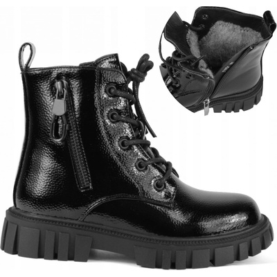 Bessky dětské kozačky eko kůže černá