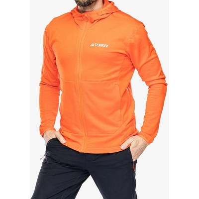 adidas Terrex Xperior Light Fleece Hooded Jacket semi impact orange