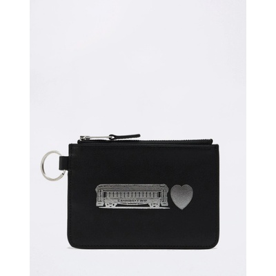 Carhartt WIP Deconstructed Leather Wallet Black/Silver