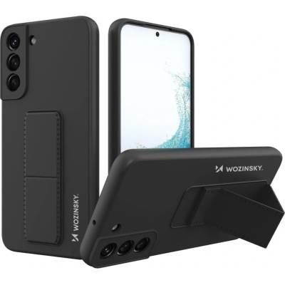 Wozinsky Силиконов кейс Wozinsky Kickstand със стойка за Samsung Galaxy S22 +, Черен