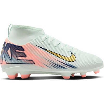 Nike Юношески футболни бутонки Nike Mercurial Superfly 10 Club Junior Firm Ground Football Boots - Green/White