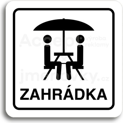 ACCEPT Piktogram zahrádka II - bílá tabulka - černý tisk