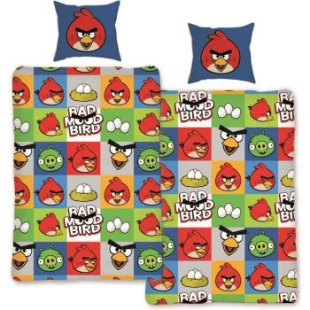 Halantex Obliečky Angry Birds kocky modrá bavlna 140x200 70x90