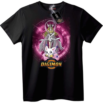 NOONEBRAND Тениска Digimon с Герои - 2XL, Black