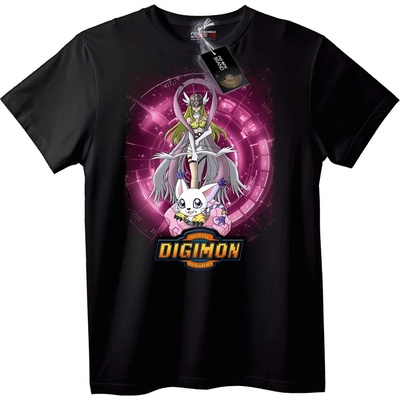 NOONEBRAND Тениска Digimon с Герои - 2XL, Black