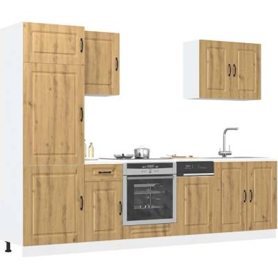 vidaXL Комплект кухненски шкафове от 7 части Kalmar, инженерно дърво (3314770)