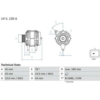 generátor BOSCH 0 986 083 800