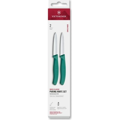 Victorinox Swiss Classic 2 ks 8 cm rovné/vroubkované špičaté ostří zelená