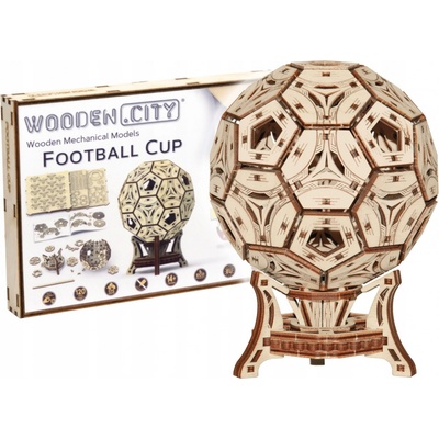 WOODEN CITY 3D puzzle Multifunkční organizér - Fotbalový míč 175 ks