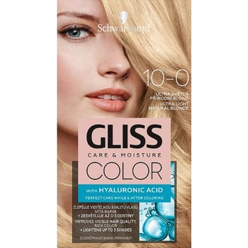 Schwarzkopf Gliss Color barva na vlasy 10-0 Ultra světlá přírodní blond 60 ml