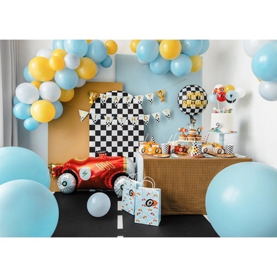 PartyDeco Banner Happy Birthday Auto-závody 250 cm