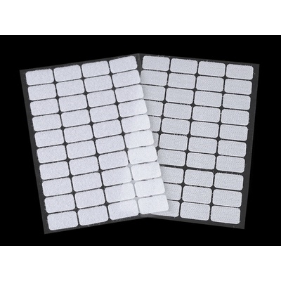 Suchý zip samolepicí obdélníčky 15x25 mm Varianta: 1 bílá, Balení: 1 karta 46380/101098/212575