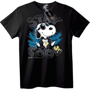 NOONEBRAND Тениска Snoopy Остани Готин - 2XL, White