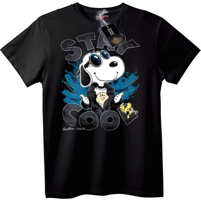 NOONEBRAND Тениска Snoopy Остани Готин - 2XL, White