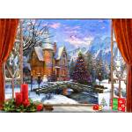 Bluebird Puzzle - Puzzle Davison: Christmas Mountain View - 500 piese