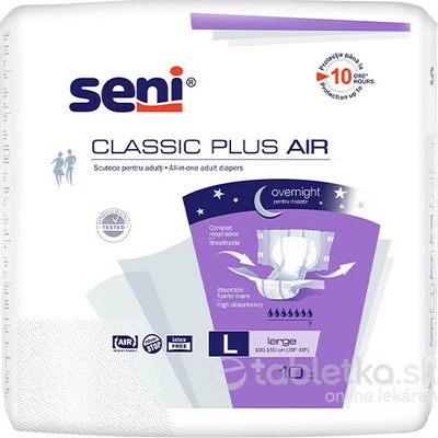 Seni CLASSIC PLUS AIR Large plienkové nohavičky 10 ks