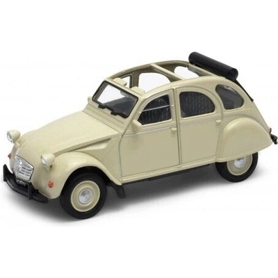Welly Citroen 2CV krémový so zrolovanou strechou mierka 1:34