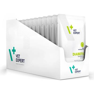 VETEXPERT Diabetic Cat mokré veterinární krmivo 12x100 g