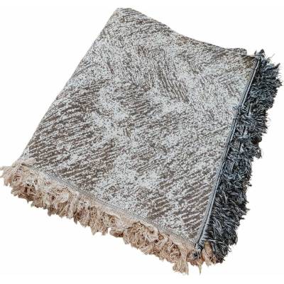Miabella přehoz na postel Jemný bavlnený THROW hnedo béžový hnedá 170 x 210 cm