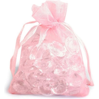 Dárkový pytlík 9x11 cm organza - růžová sv. (10 ks)