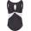 Zoggs Lattice Tie Back Womens - Black