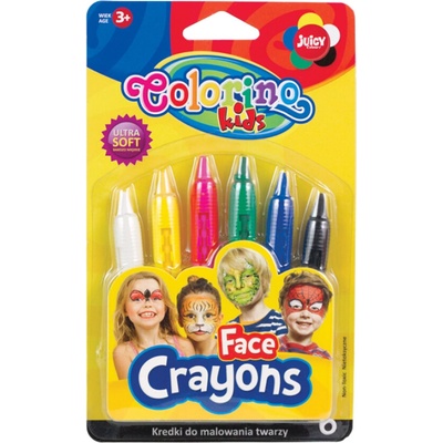 Colorino Kids pastelky na maľovanie tváre 6 farieb
