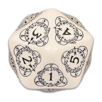 Dvacetistěnkapočítadlo zdobená bílo-černá