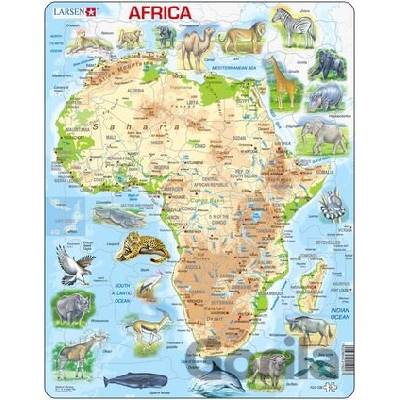 Puzzle Mapa Afriky - Larsen