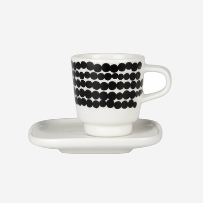 Marimekko Espresso šálka s tanierikom Oiva Siirtolapuutarha 50 ml