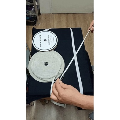 Zip elastický 30 mm barva bílá, metráž