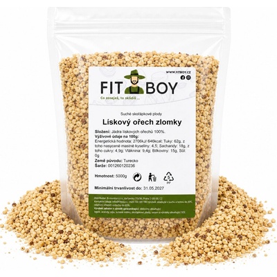 FITBOY Lískový ořech zlomky 5000 g
