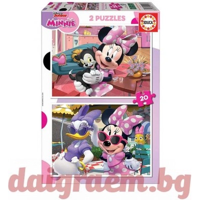 Educa Пъзел educa 19297 - 2 х 20 части - Мини Маус (edu19297)
