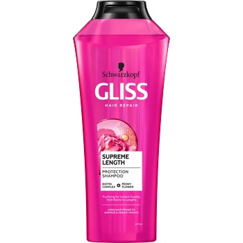 Schwarzkopf Gliss supreme length Шампоан за дълга и увредена коса, 400 мл (gsl400-01)