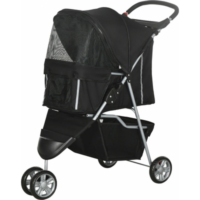 PawHut Kočárek pro psy Kočárek pro psy se 4 koly ve 4 barvách Stříbrná 75 x 45 x 97 cm