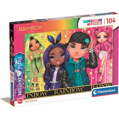Clementoni Brilliant Rainbow High Jade Krystal River a Stella 104 dielov
